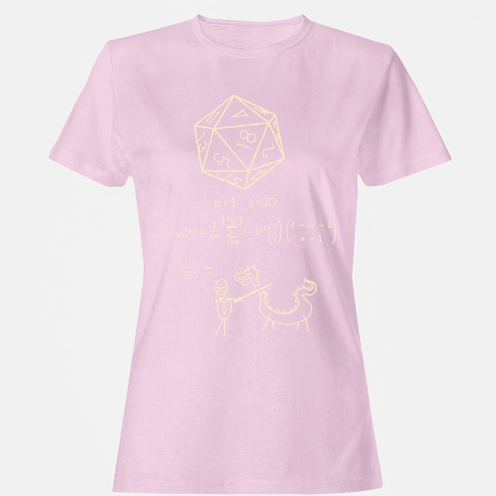 Science Of20 Sided Dice Women's T-Shirt - Light Pink - 9