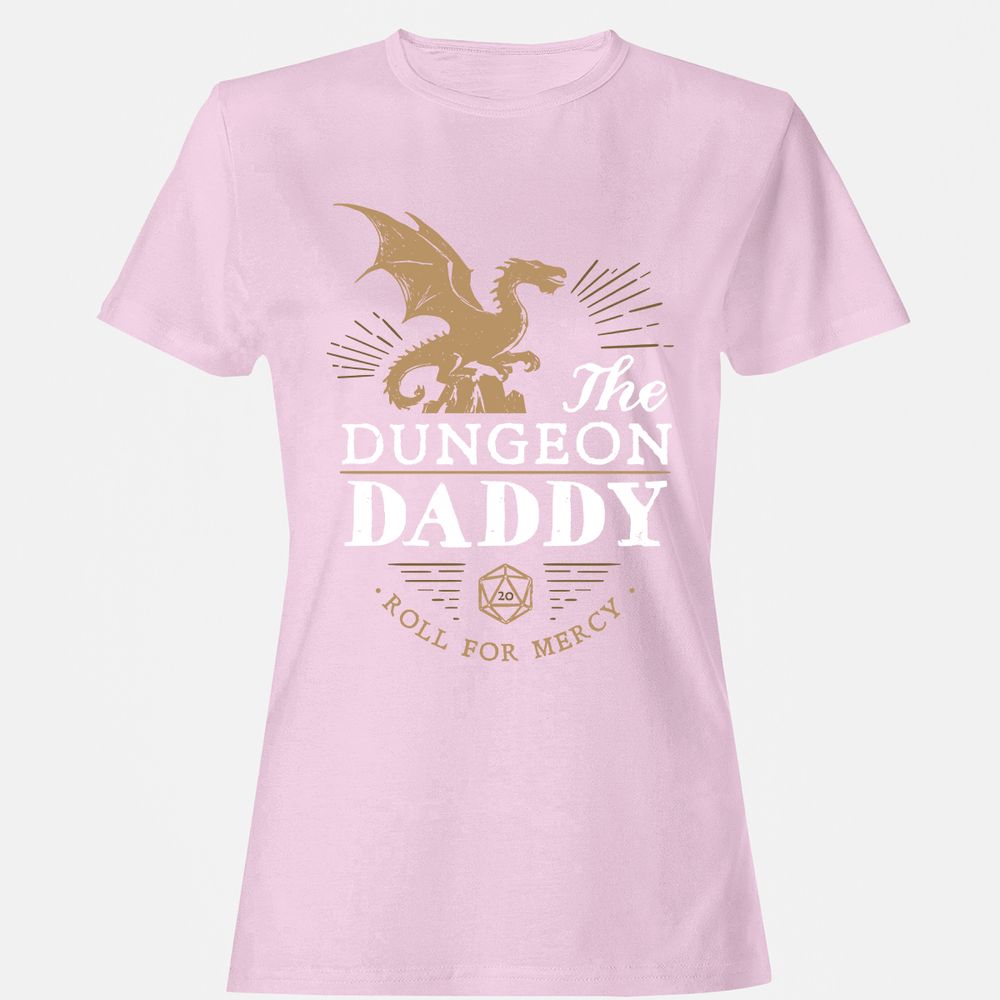 Dungeon Daddy Roll For Mercy Women's T-Shirt - Light Pink - 9