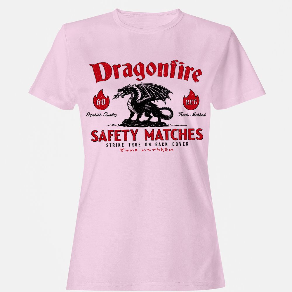Dragonfire Women's T-Shirt - Light Pink - 9