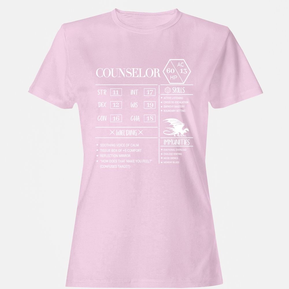 Counselor New Women's T-Shirt - Light Pink - 9