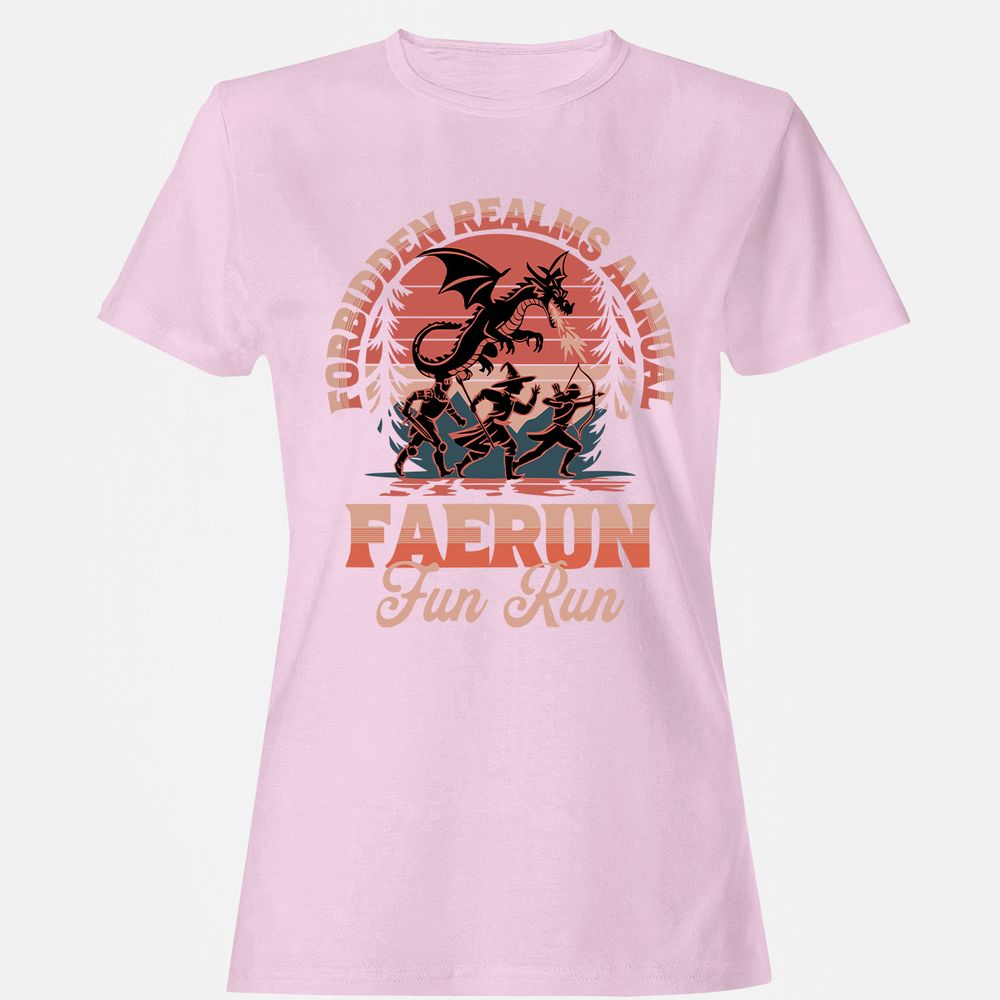Faerun Fun Run Women's T-Shirt - Light Pink - 9