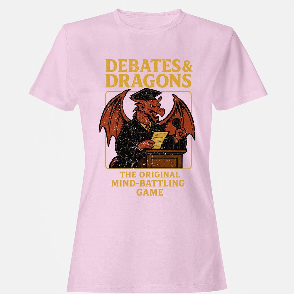 Debates & Dragons Women's T-Shirt - Light Pink - 9