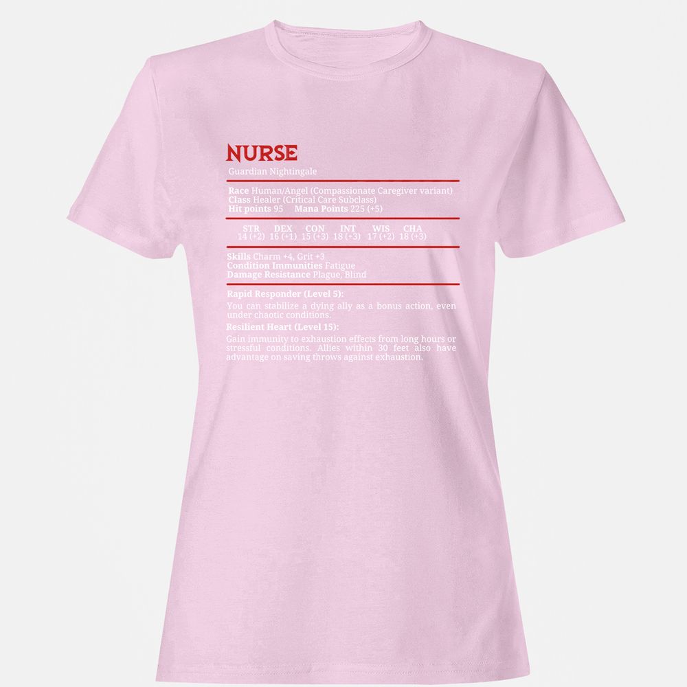 Nurse Stats Women's T-Shirt - Light Pink - 9