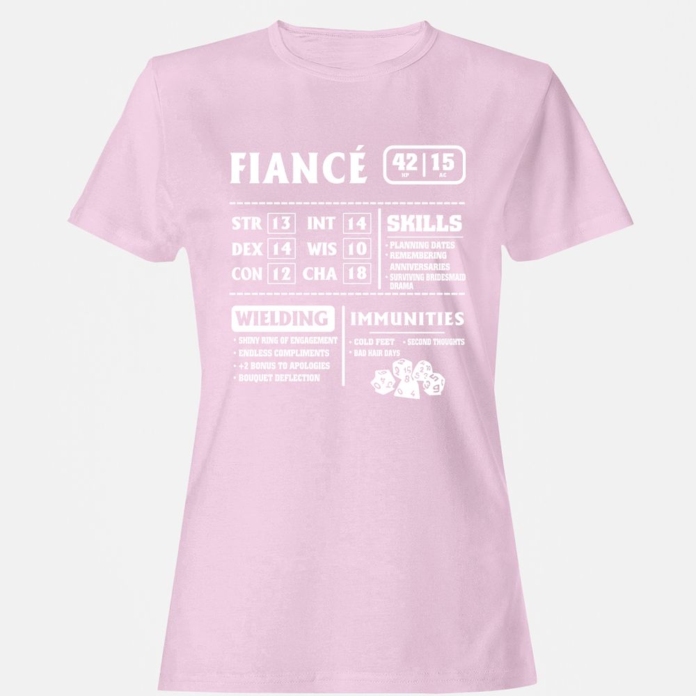 Fiance Stats Women's T-Shirt - Light Pink - 9