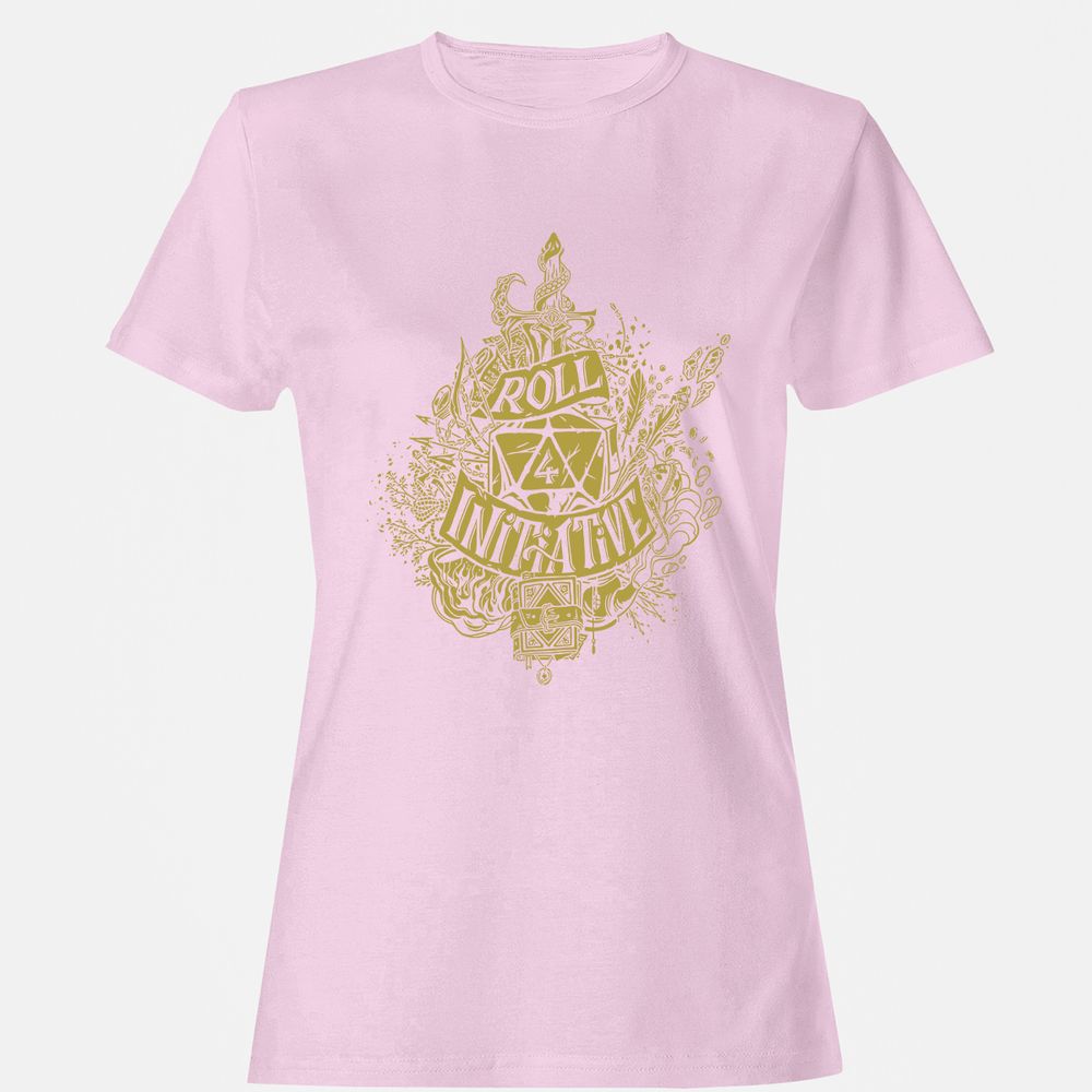 Roll Initiative Women's T-Shirt - Light Pink - 9