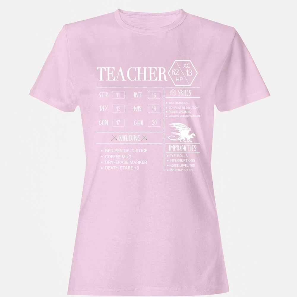 Teacher New Women's T-Shirt - Light Pink - 9
