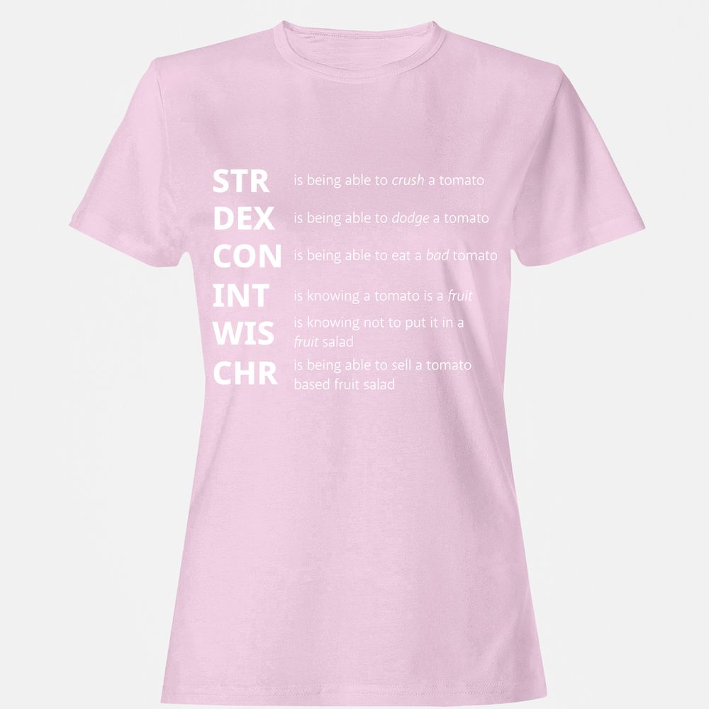 Tomato Stats – RPG Meme Edition - Light Pink - 9