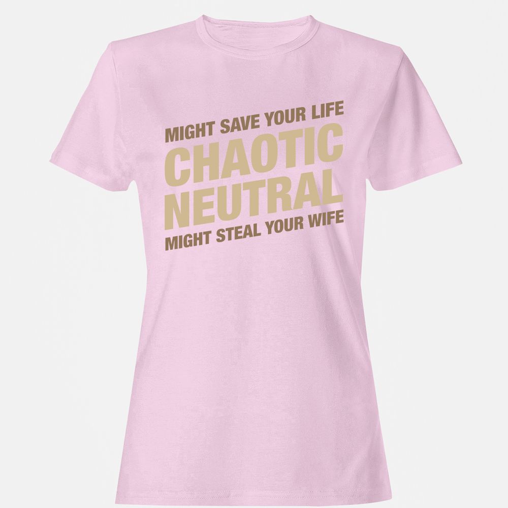 Might Save Your Life Might Steal Your Wife Women's T-Shirt - Light Pink - 9