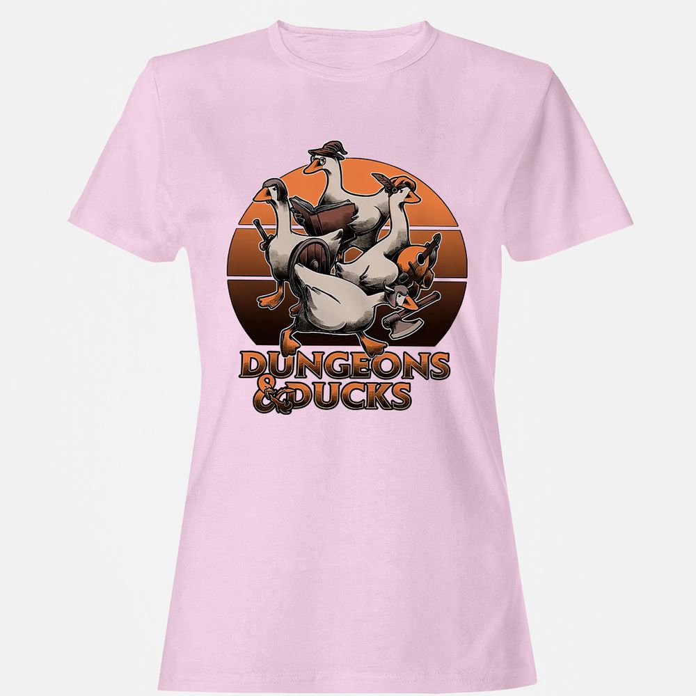 Dungeons And Ducks Women's T-Shirt - Light Pink - 9