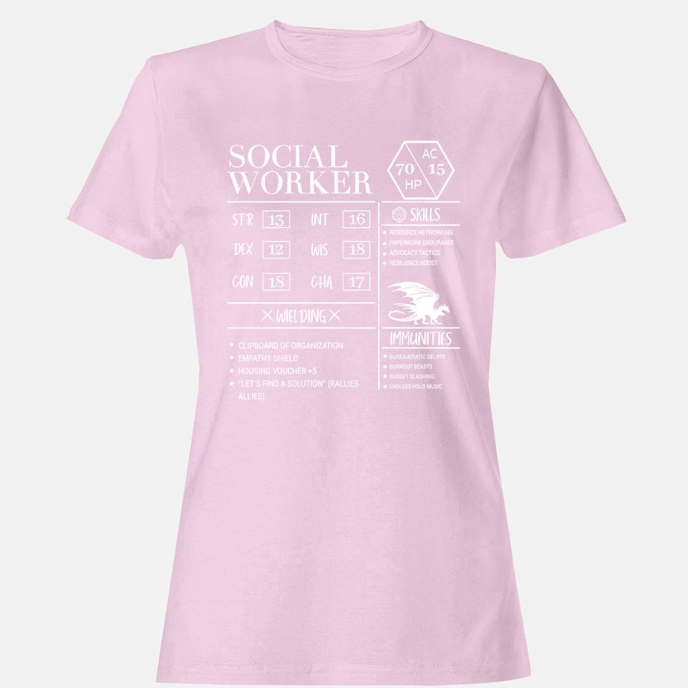 Social Worker New Women's T-Shirt - Light Pink - 9
