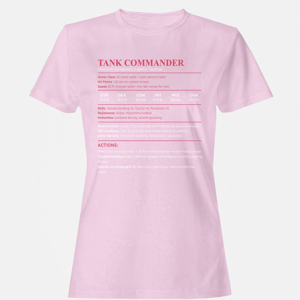 Tank Commander Women's T-Shirt - Light Pink - 9