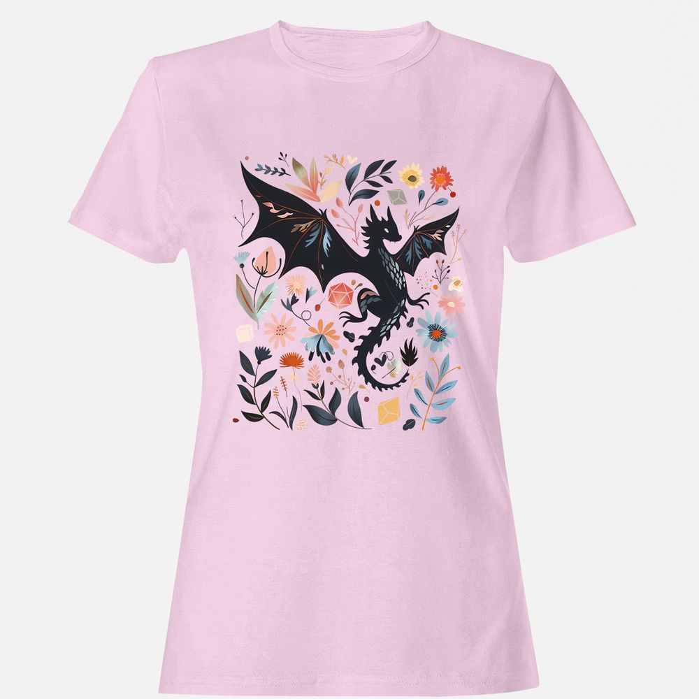 Floral DnD Dragon - Light Pink - 9