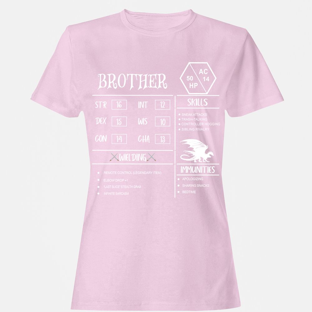 Brother Stats Women's T-Shirt - Light Pink - 9