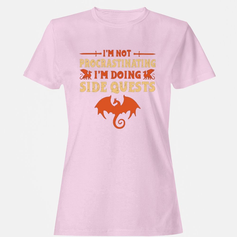 I'm Doing Side Quests Women's T-Shirt - Light Pink - 9