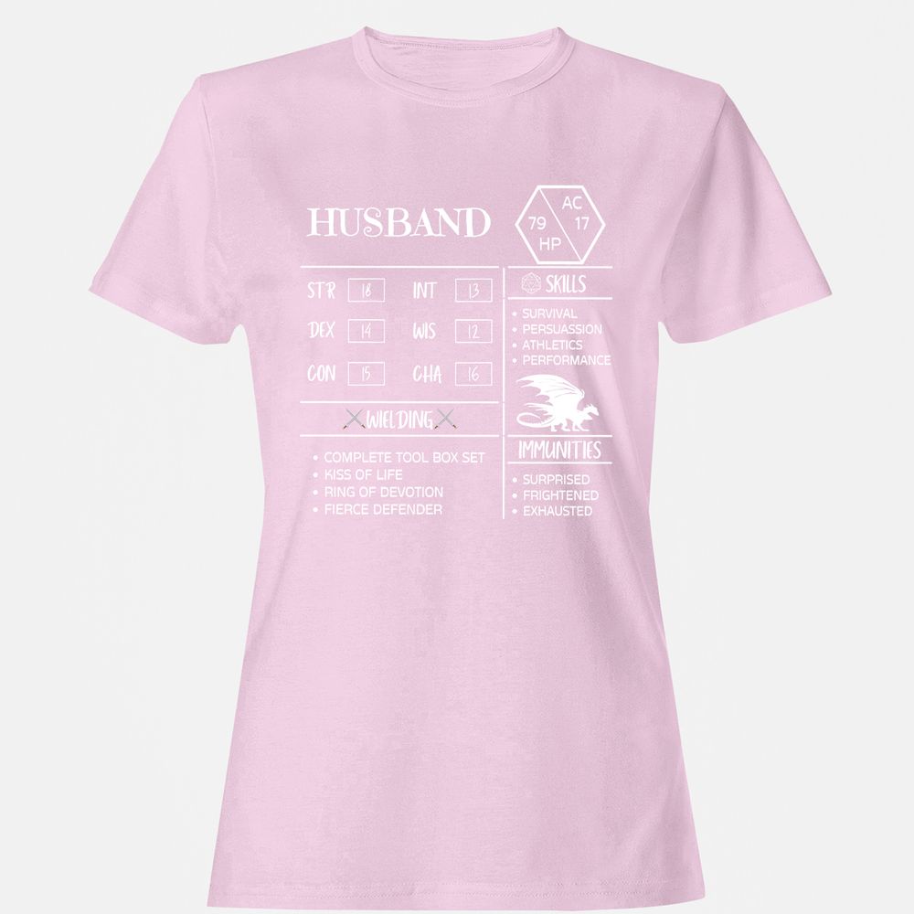 Husband Stats 2 Women's T-Shirt - Light Pink - 9