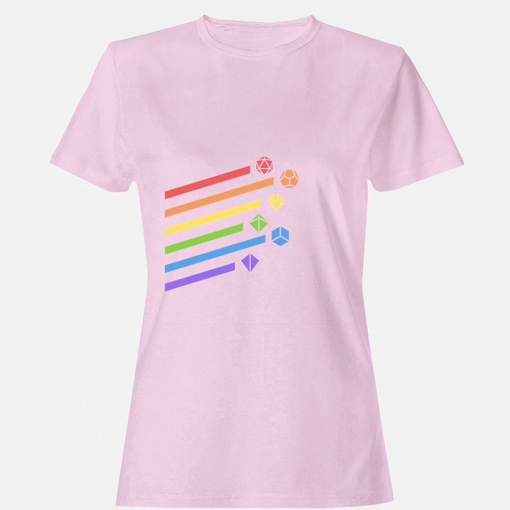 Rainbow Dice Set Women's T-Shirt - Light Pink - 9