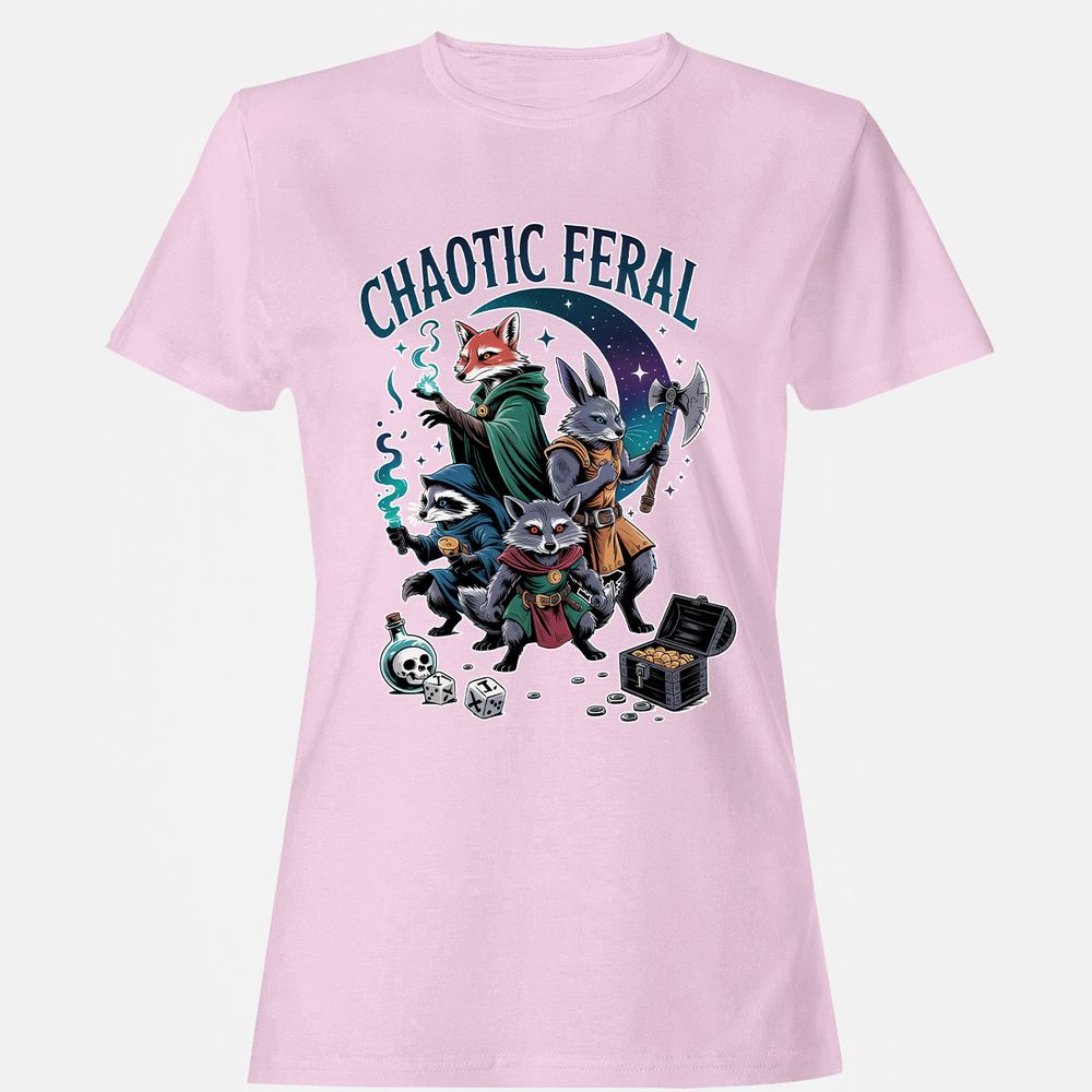 Chaotic Feral Women's T-Shirt - Light Pink - 9