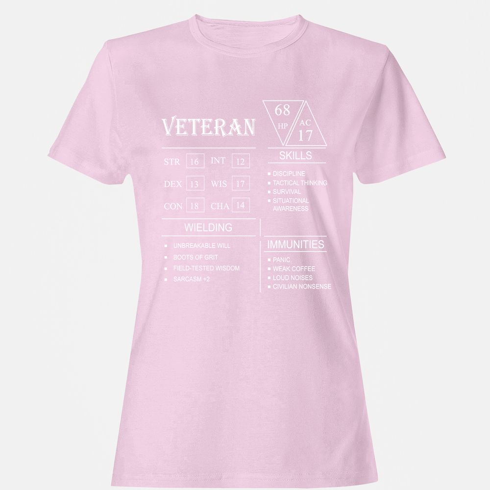 Veteran New Women's T-Shirt - Light Pink - 9