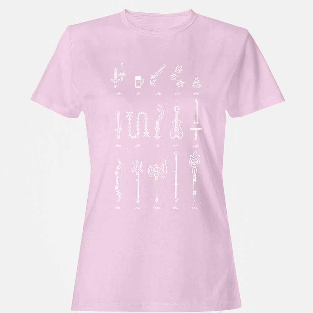 Damage Dealer RPG Women's T-Shirt - Light Pink - 9