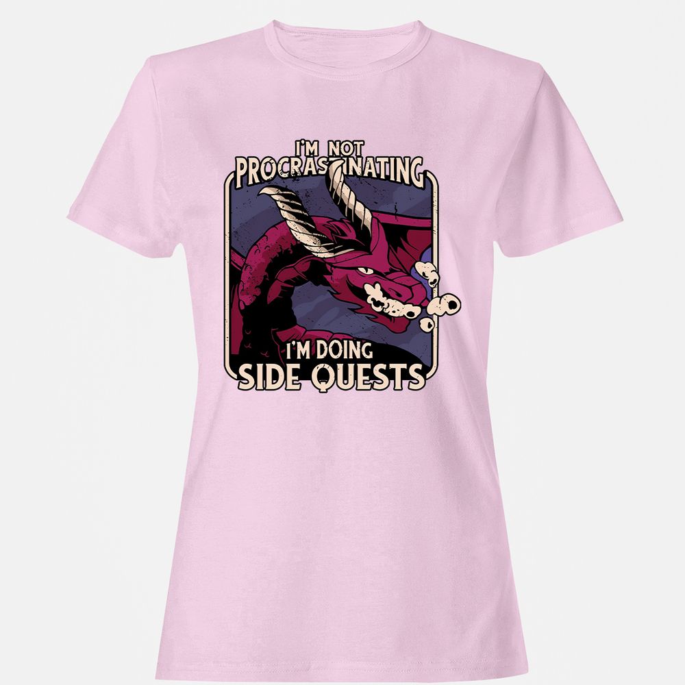 Doing Side Quests Women's T-Shirt - Light Pink - 9