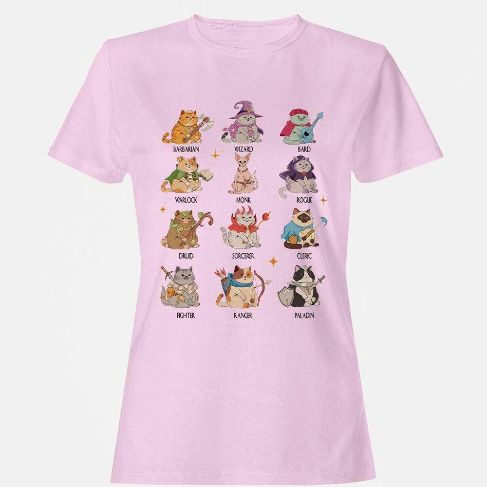 Dungeons And Cats Women's T-Shirt - Light Pink - 9