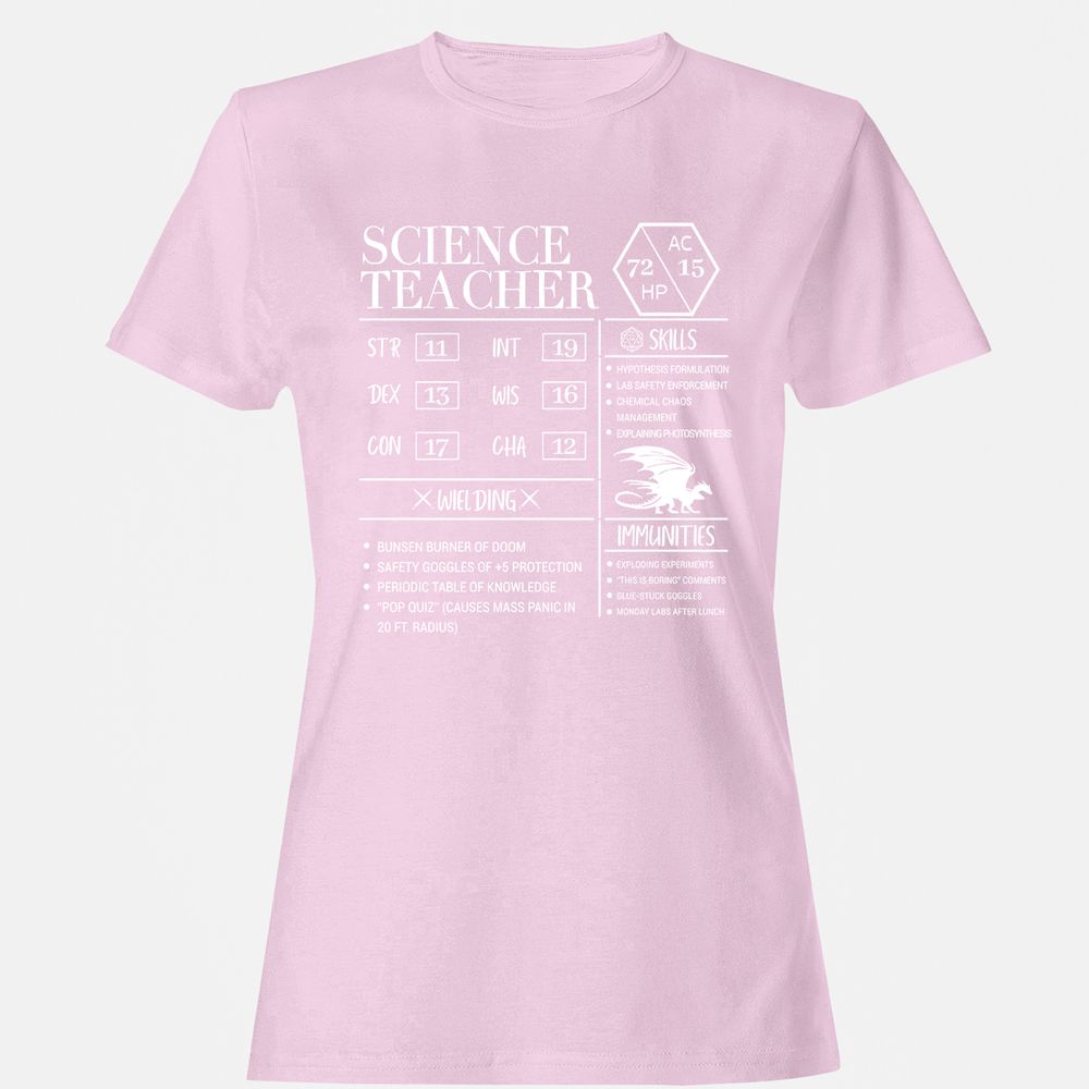 Science Teacher New Women's T-Shirt - Light Pink - 9