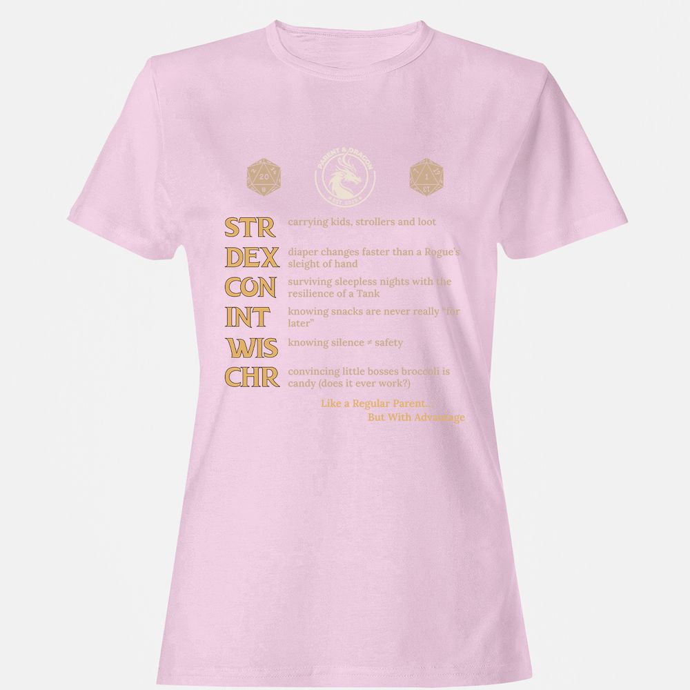 Parent & Dragon RPG Stats - Light Pink - 9