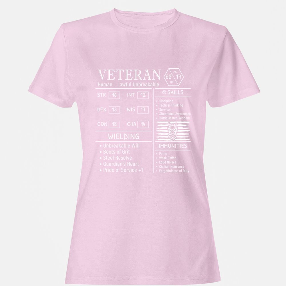 2710 veteran stats new Women's T-Shirt - Light Pink - 9