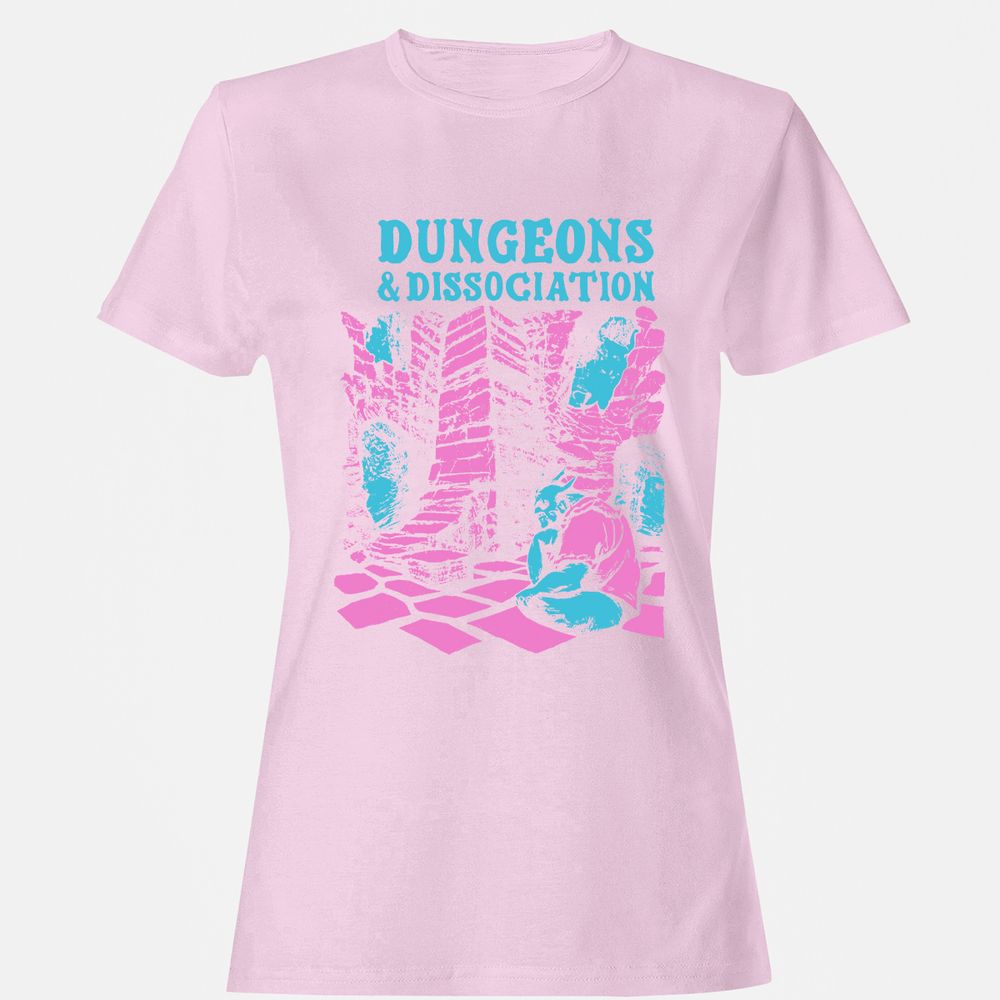 Dungeons And Dissociation Women's T-Shirt - Light Pink - 9