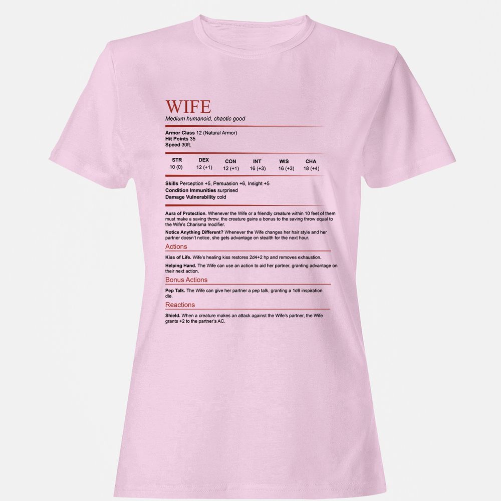 Wife White Women's T-Shirt - Light Pink - 9