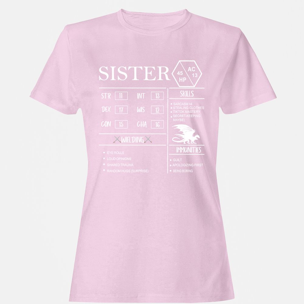 Sister Stats Women's T-Shirt - Light Pink - 9