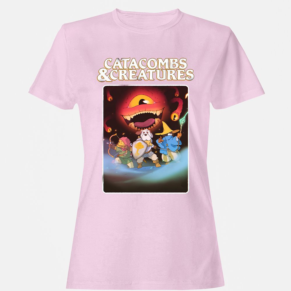 Catacombs & Creatures Women's T-Shirt - Light Pink - 9