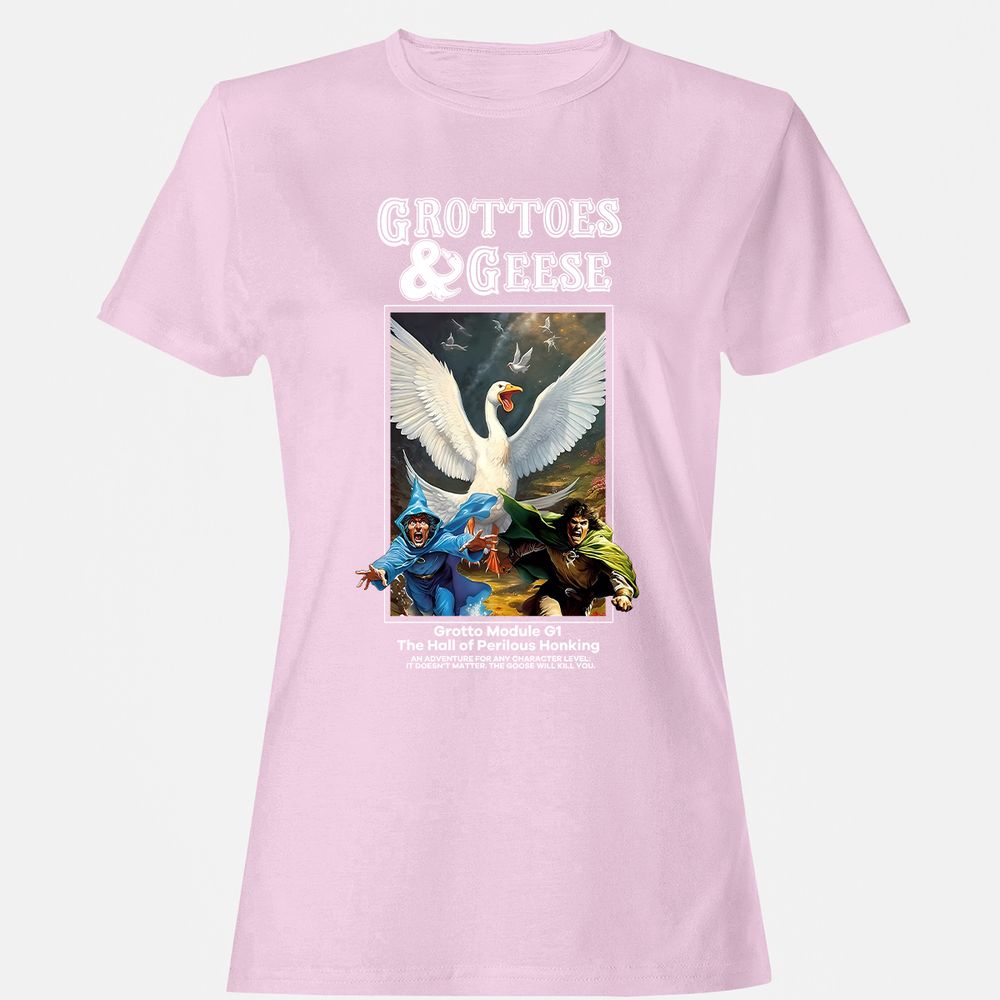 Grottoes & Geese Women's T-Shirt - Light Pink - 9