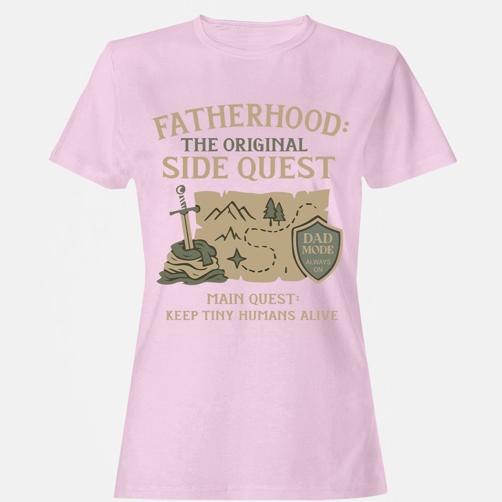 Fatherhood The Original Side Quest Women's T-Shirt - Light Pink - 9