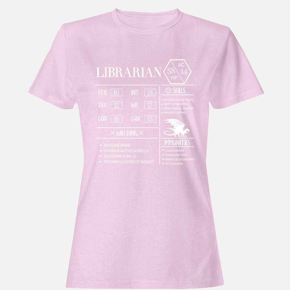 Librarian New Women's T-Shirt - Light Pink - 9