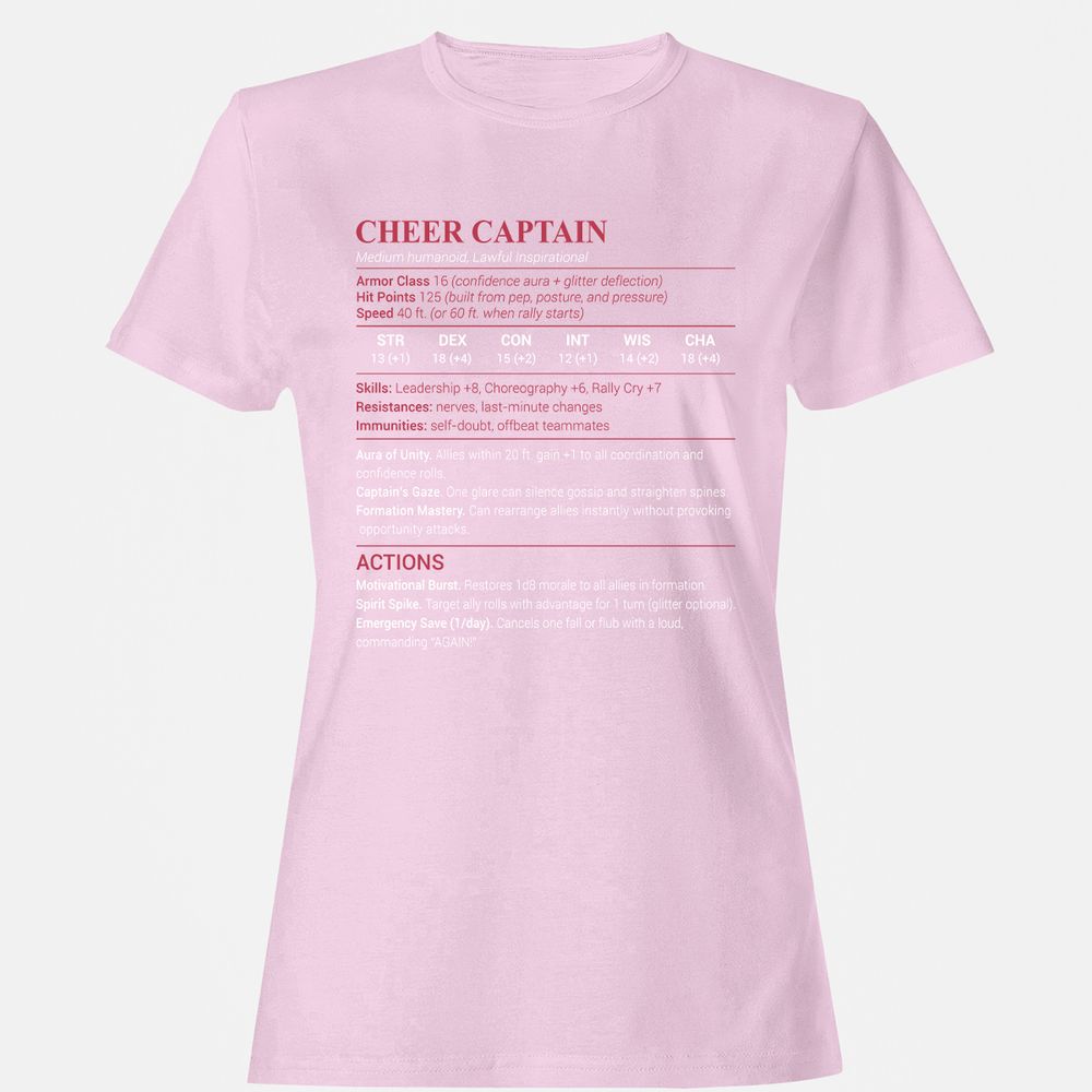 Cheer Captain Women's T-Shirt - Light Pink - 9