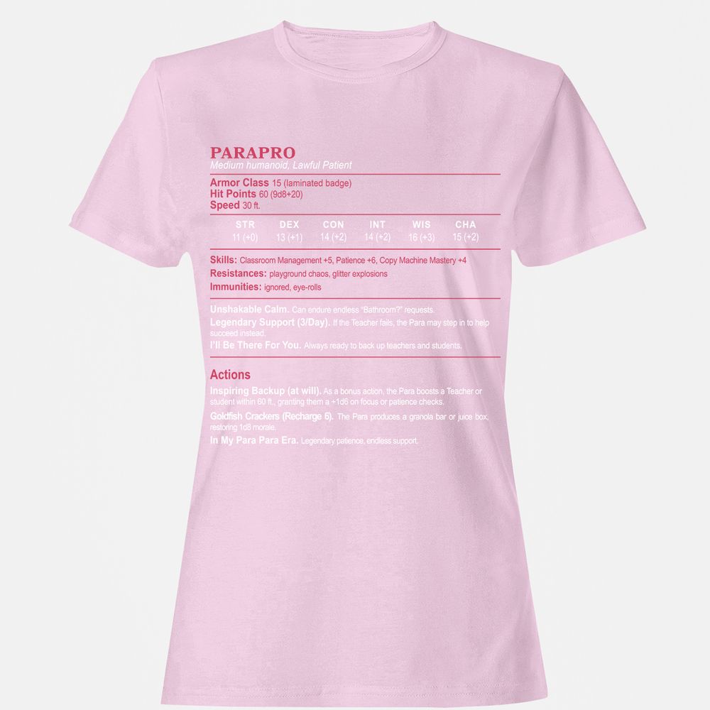 para Women's T-Shirt - Light Pink - 9