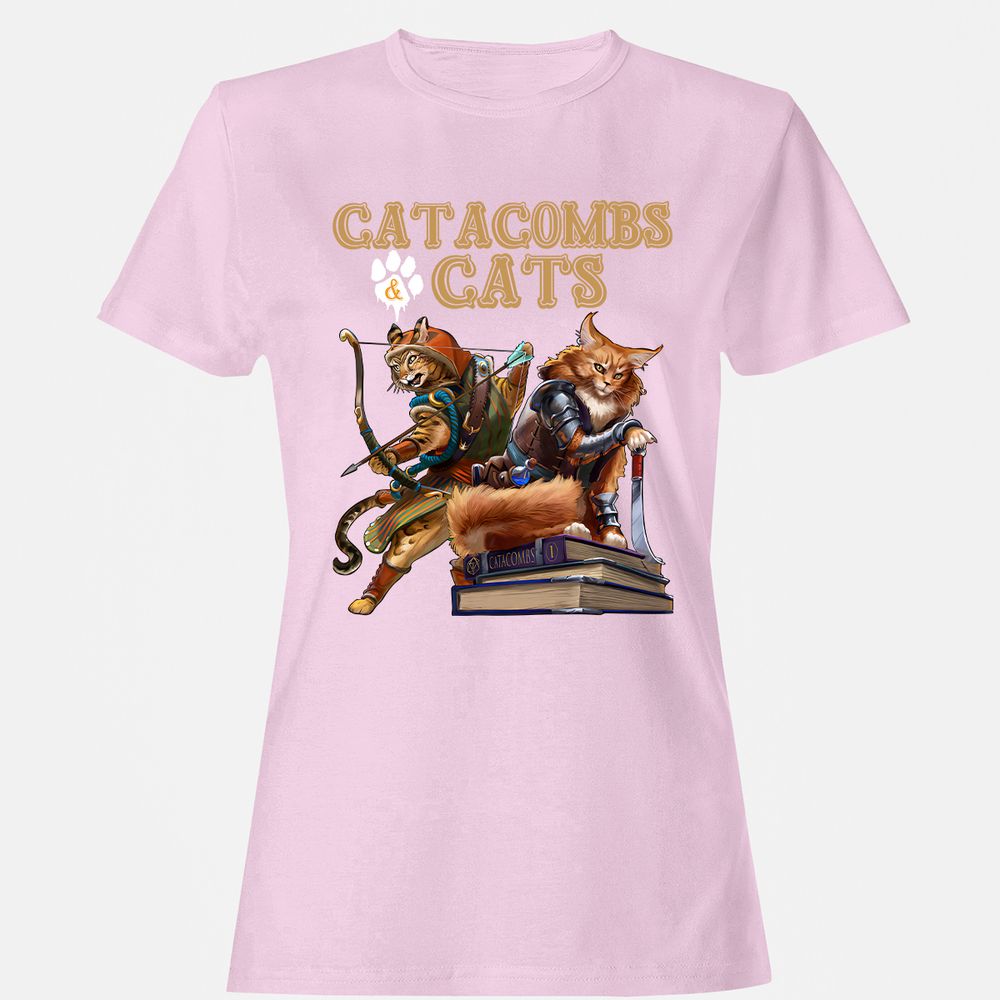 Catacombs & Cats Women's T-Shirt - Light Pink - 9
