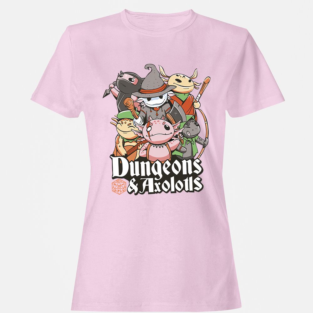 Dungeons And Axolotls Women's T-Shirt - Light Pink - 9