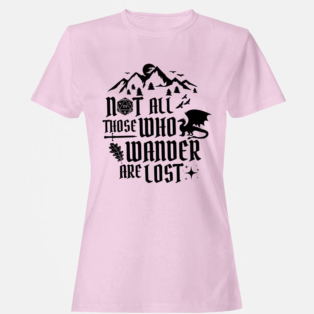 Not All Those Who Wander Are Lost Women's T-Shirt - Light Pink - 9