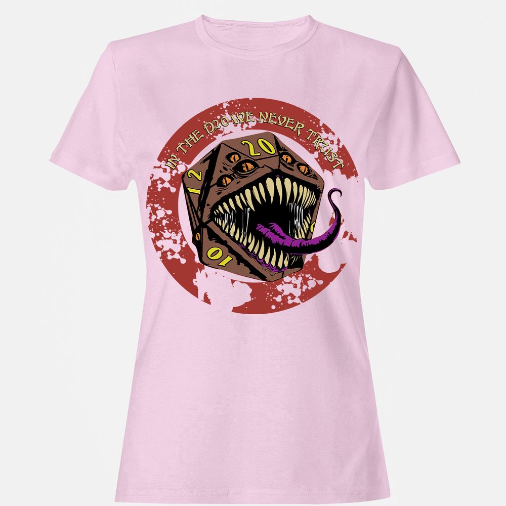 In The D20 We Never Trust Women's T-Shirt - Light Pink - 9