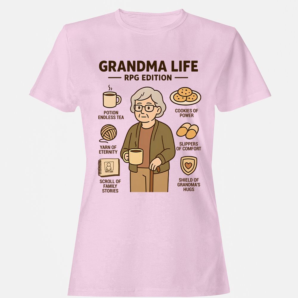 Grandma Life RPG Edition Women's T-Shirt - Light Pink - 9