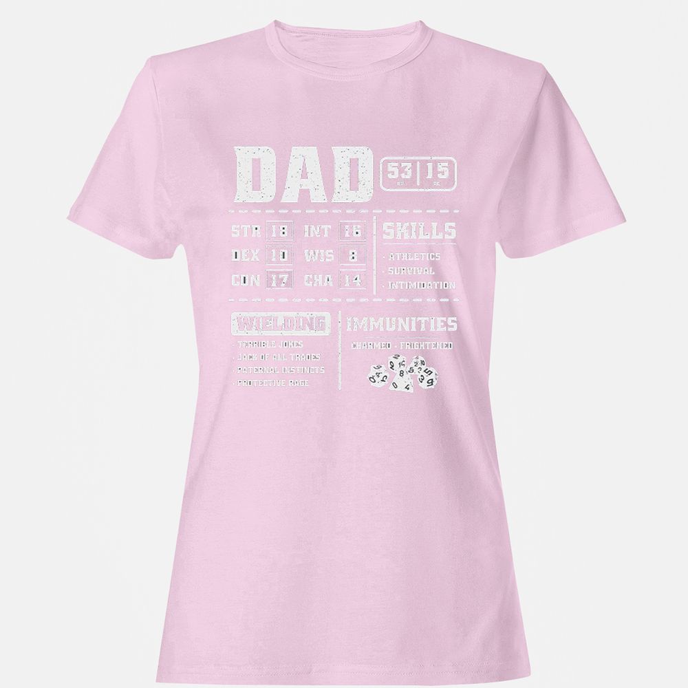 Dad Stat Block 2 Women's T-Shirt - Light Pink - 9