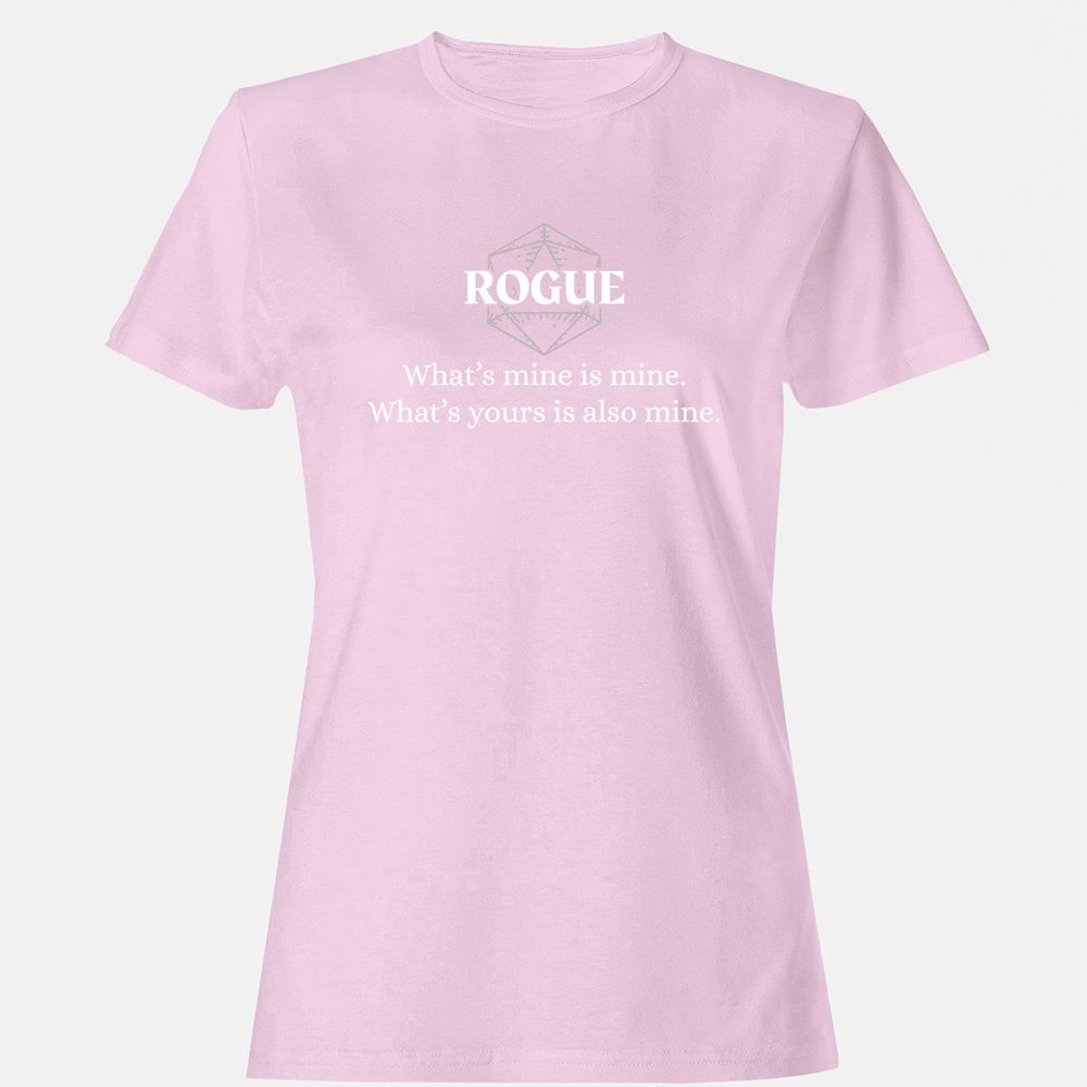 Rogue – What’s Mine Is Mine, What’s Yours Is Also Mine Women's T-Shirt - Light Pink - 9