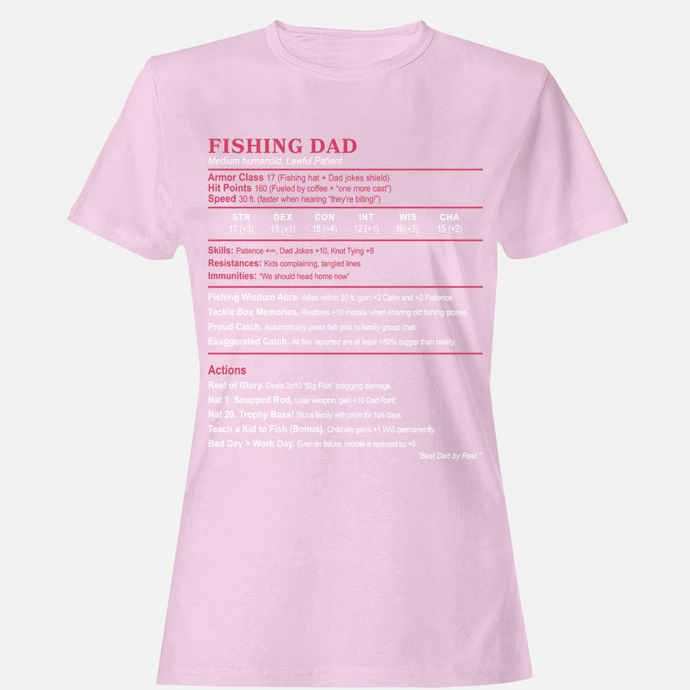 FISHING DAD Women's T-Shirt - Light Pink - 9