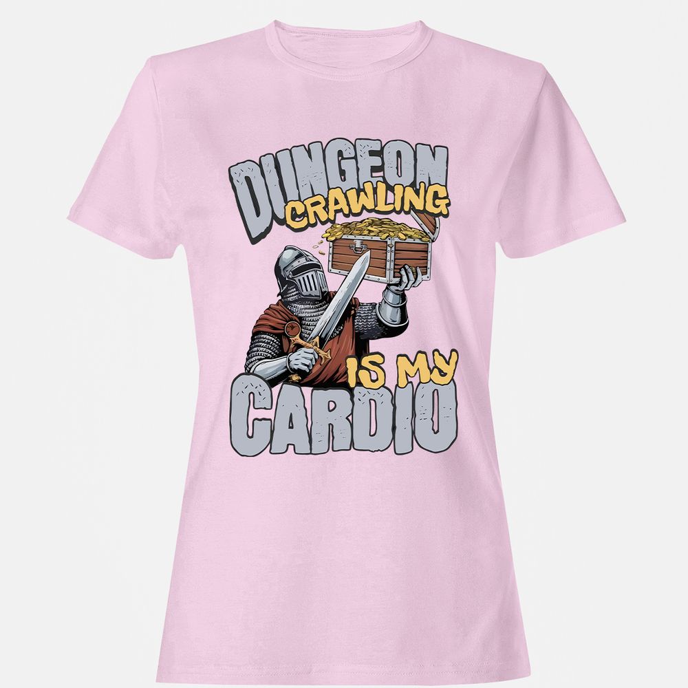 Dungeon Crawling Is My Cardio Women's T-Shirt - Light Pink - 9