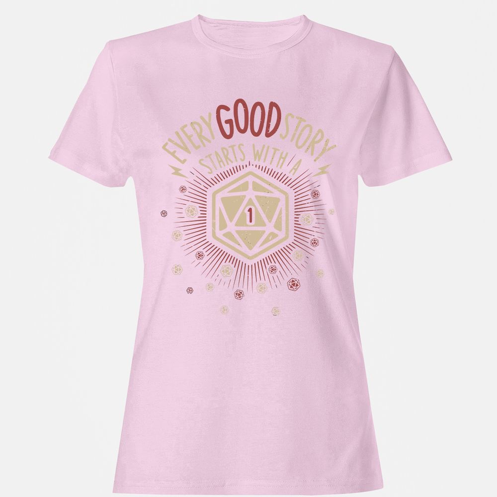 Good Story Starts With A 1 Women's T-Shirt - Light Pink - 9