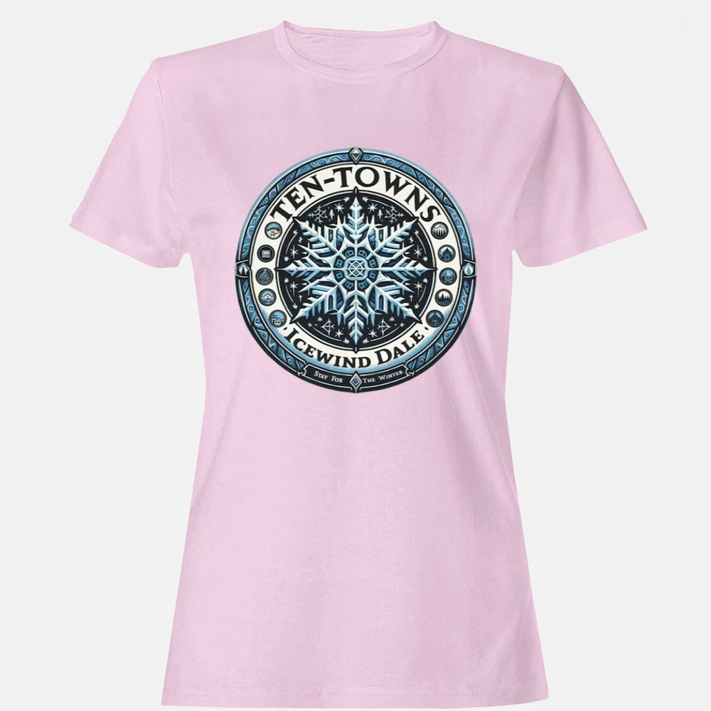 Ten-Towns Icewind Dale Women's T-Shirt - Light Pink - 9