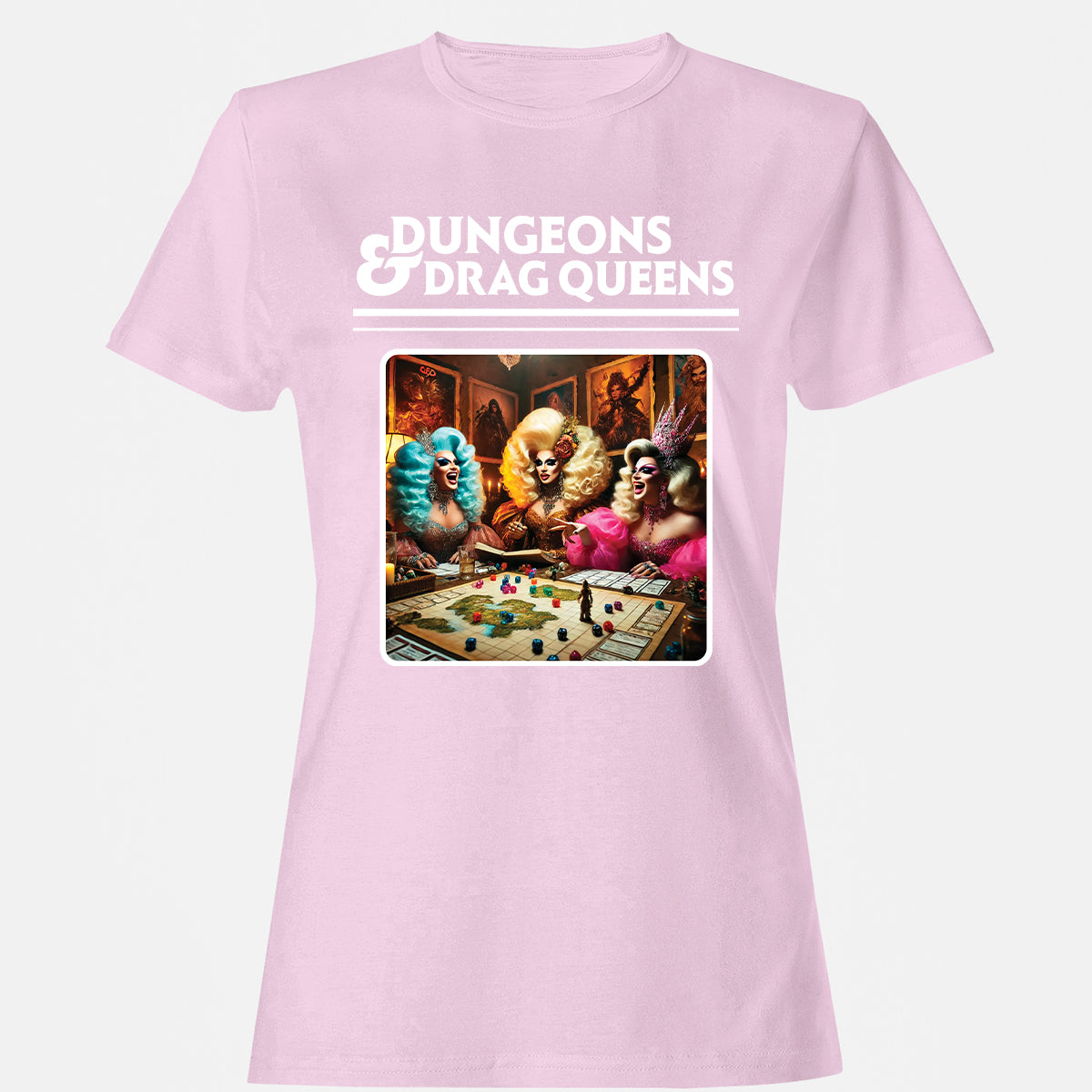 Dungeons & Drag Queens Women's T-Shirt - Light Pink - 9
