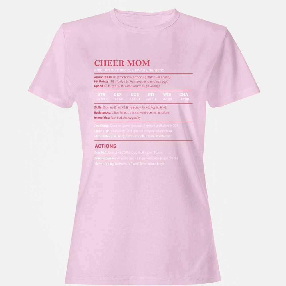 Cheer Mom Women's T-Shirt - Light Pink - 9
